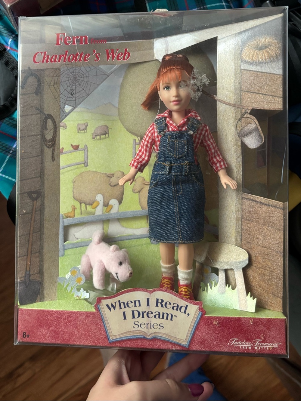 Fern "Charlotte's Web" Doll in Denim Jumper -